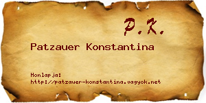 Patzauer Konstantina névjegykártya
